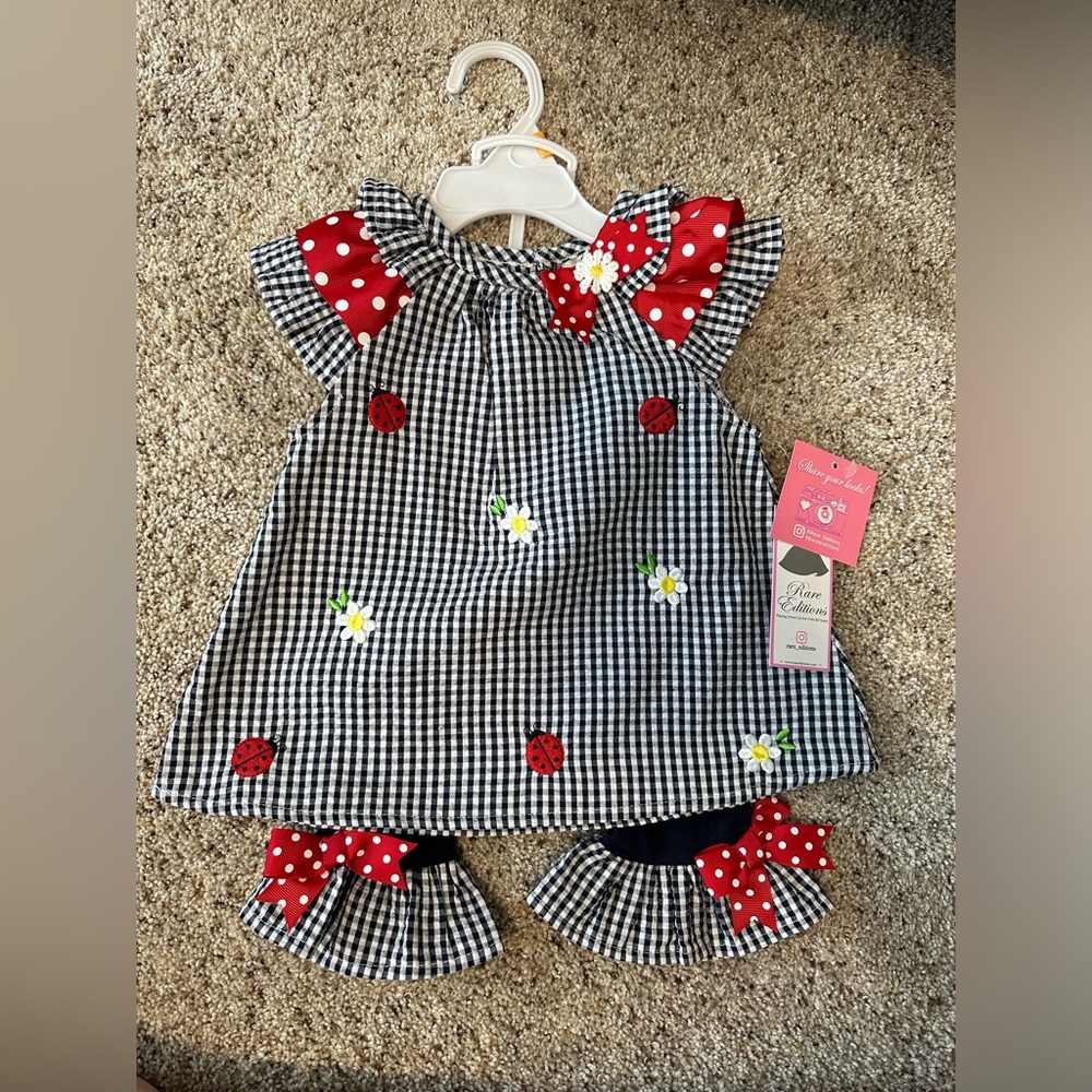 Rare Editions 12mo baby girl 2 piece set